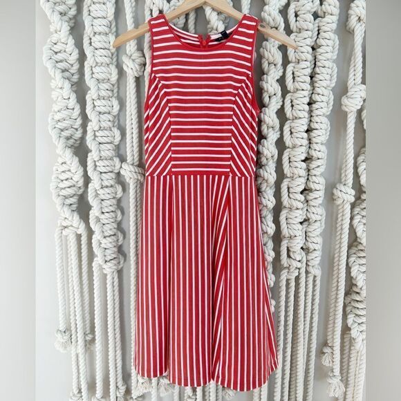 Banana Republic Factory Orange Striped Dress - Picture 1 of 3